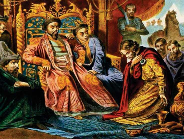 Благоверный князь Александр Невский умоляет хана Батыя пощадить землю - фото 8