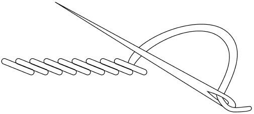 Рисунок 6 Стебельчатый шов Тамбурный шов Он представляет собой цепочку из - фото 21