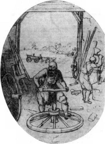 Рис 5 Изготовление колес со спицами в XVIII в со старинного рисунка В - фото 6