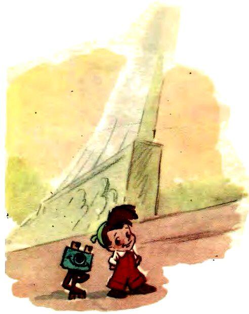 Мальчик поднялся на ступеньки обелиска снял с себя галстук и подарил Спутнику - фото 47