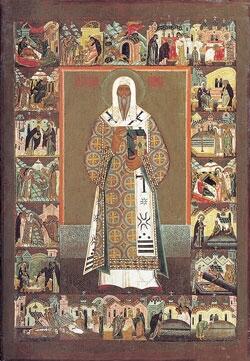 Икона Митрополита Алексия с житием Конец XVI в Своими деяниями святой - фото 11