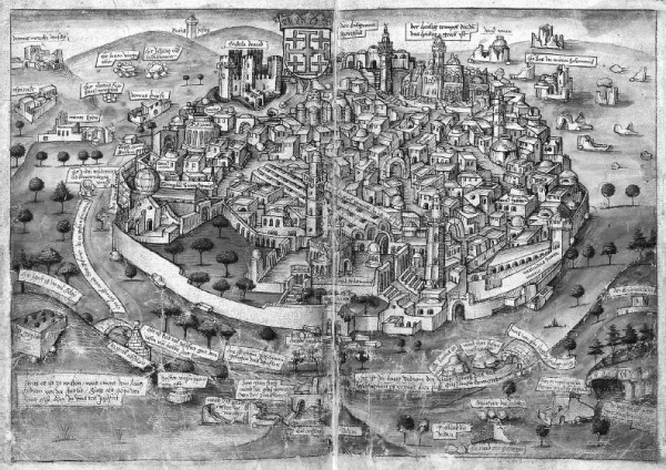 Панорама Древнего Иерусалима Из манускрипта Конрада Фон Грюненберга - фото 8