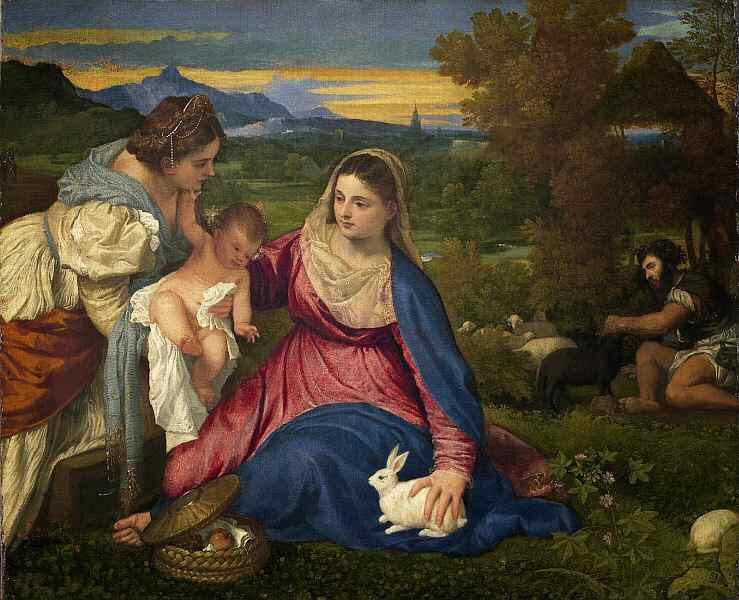 Мадонна с кроликом Около 1530 Девушка в меховой накидке Около 15351537 - фото 23