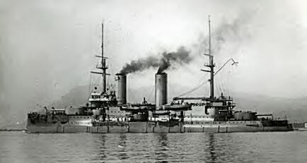 Эскадренный броненосец Слава в Средиземном море 1908 г Николаевский - фото 2