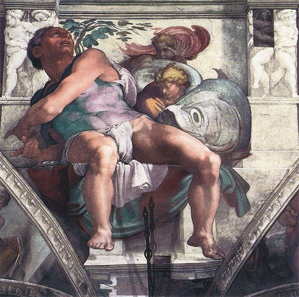 Рыбакит сна картине Микеланджело Буонарроти Приводя в своем труде - фото 15