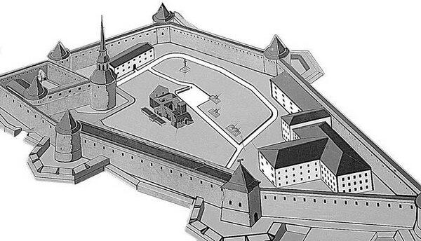 Схема расположения строений крепости Орешек Штурм продолжался Крепость была - фото 1