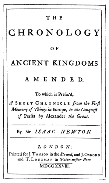 Рис 8 Титульный лист книги Исаака Ньютона Исправленная хронология древних - фото 8