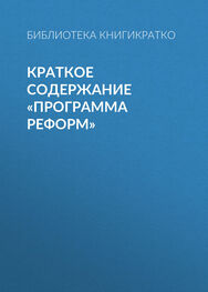 Библиотека КнигиКратко: Краткое содержание «Программа реформ»