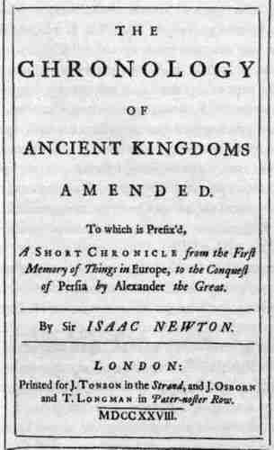Рис 13 Титульный лист книги Исаака Ньютона Исправленная хронология древних - фото 13
