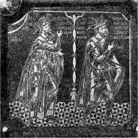 Рис 8 Античные Афродиан и Гомер на северных дверях Благовещенского Собора - фото 8