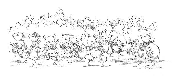 Из лесу выглянула мышка Молли Шустрохвост а за ней все её девять братьев и - фото 13