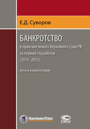 Евгений Суворов: Банкротство в практике нового Верховного Суда РФ за первый год работы (2014–2015): акты и комментарии