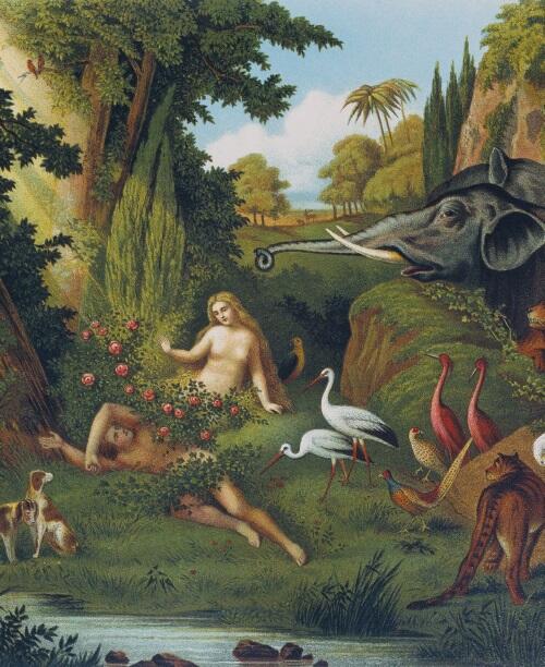 Адам и Ева в раю Жизнь первых людей в раю была радостной и счастливой Они не - фото 5