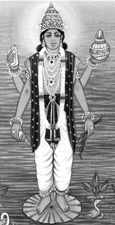 Рис 3 Изображение Дханвантари с целебными травами и сосудом амриты в руках В - фото 3