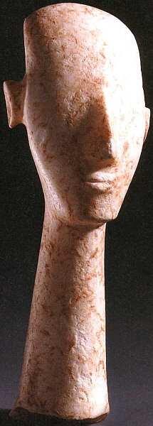 Голова идола типа Пластирас 32002800 до н э Мрамор Высота 104 - фото 10