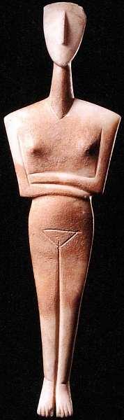 Женская фигурка канонического типа тип Докатизмата 28002300 до н э Мрамор - фото 21