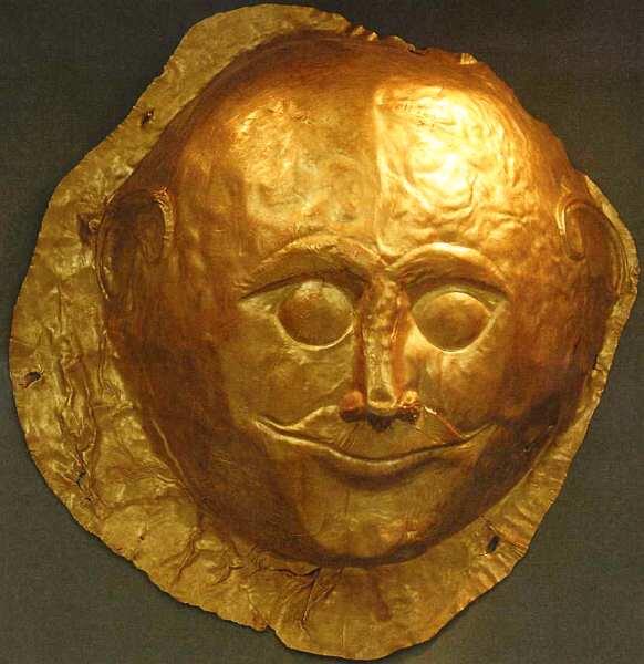 Микенская погребальная маска XVI век до н э Золото Вышеописанная Маска - фото 16