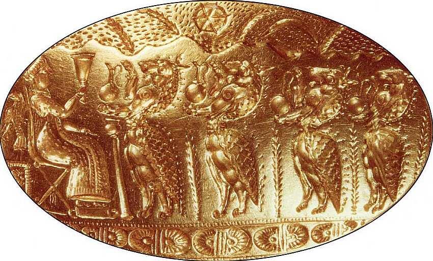 Перстеньпечатка из Тиринфа XV век до н э Золото Этот замечательный образец - фото 18