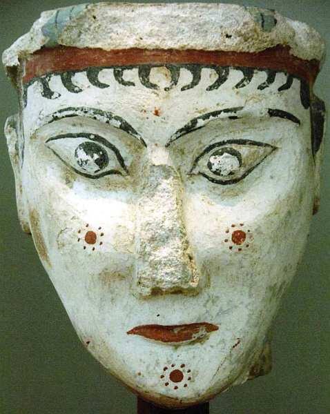 Голова женщины из акрополя в Микенах XIII век до н э Гипс краски Лепное - фото 23
