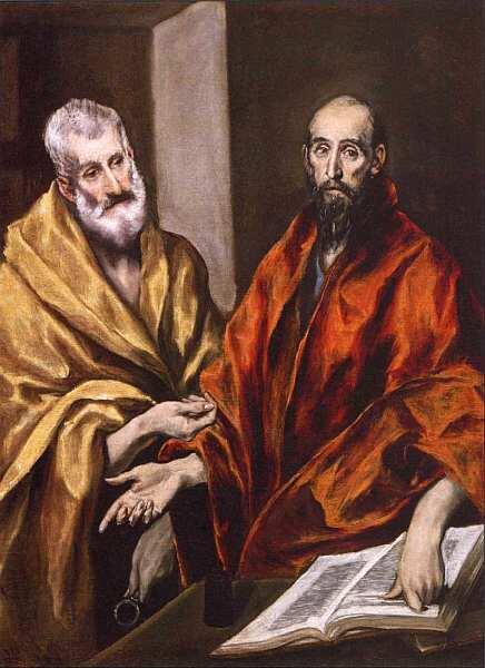 Эль Греко 15411614 Апостолы Петр и Павел 1607 Холст масло 124x935 - фото 14