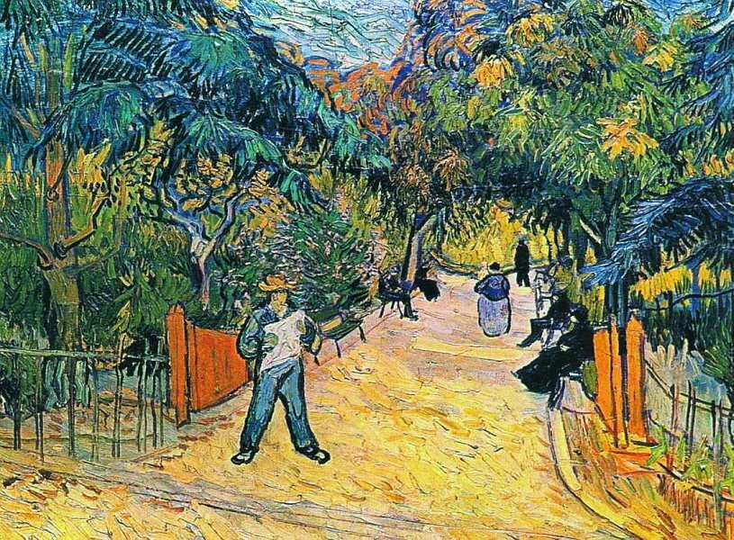 Винсент Ван Гог 18531890 Вход в парк в Арле с прогуливающимися людьми - фото 21