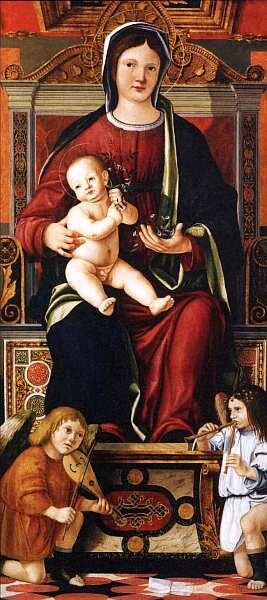 Кристофоро Казелли Мадонна с Младенцем на троне и двумя музицирующими - фото 6