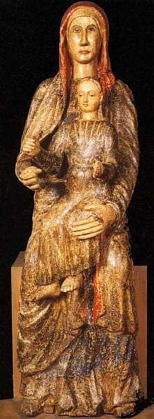 Тосканский скульптор Богоматерь с Младенцем Около 1280 Раскрашенное дерево - фото 7