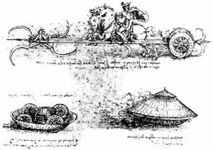 Рисунки Леонардо да Винчи вариация на тему серпоносных колесниц и знаменитая - фото 5