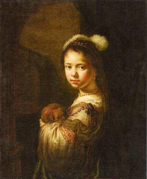 Говерт Флинк Маленькая девочка со щенком в руках После 1630 Искусство - фото 5