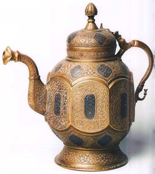 Чайник для заварки чая Туркестан XIX век Латунь чеканка гравировка - фото 62