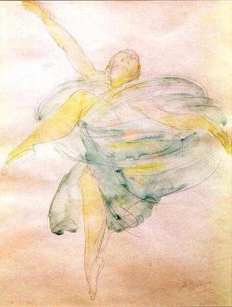 Огюст Роден 18401917 Танцовщица с вуалью Без даты Бумага акварель 30x27 - фото 83