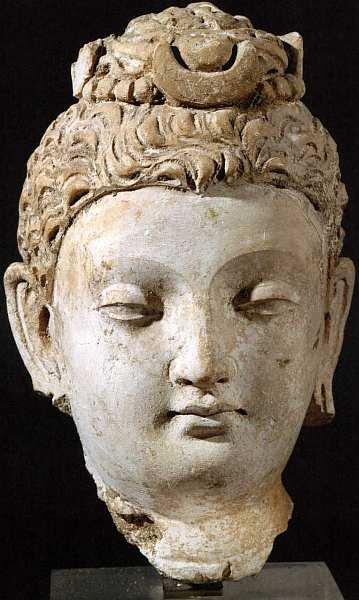 Фрагмент скульптуры Голова Будды бодхисаттвы IV век Стук формовка в - фото 13