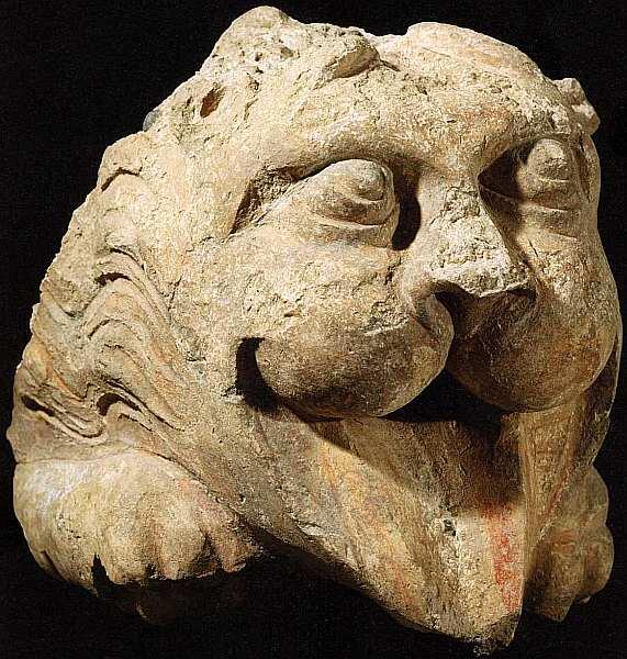 Фрагмент скульптуры Голова льва IIIIV века Стук формовка в матрице - фото 15