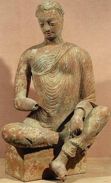 Скульптура Будда в медитации VIIVIII века Глина лепка на каркасе - фото 20