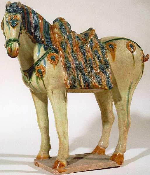 Статуэтка Лошадь VIII век Терракота глазурь Китай Династия Тан 618907 - фото 33