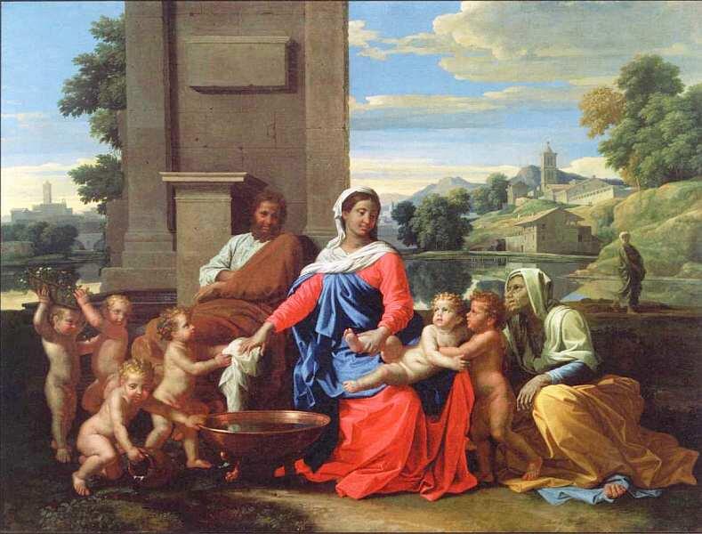 Никола Пуссен 15941665 Святое семейство младенец Иоанн Креститель и святая - фото 29