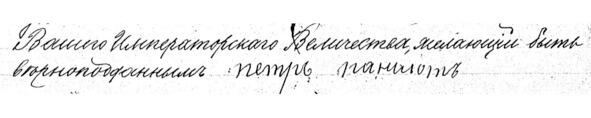 Оригинальная подпись Петра Панайоти из архивных документов РГИА Всё семейство - фото 1