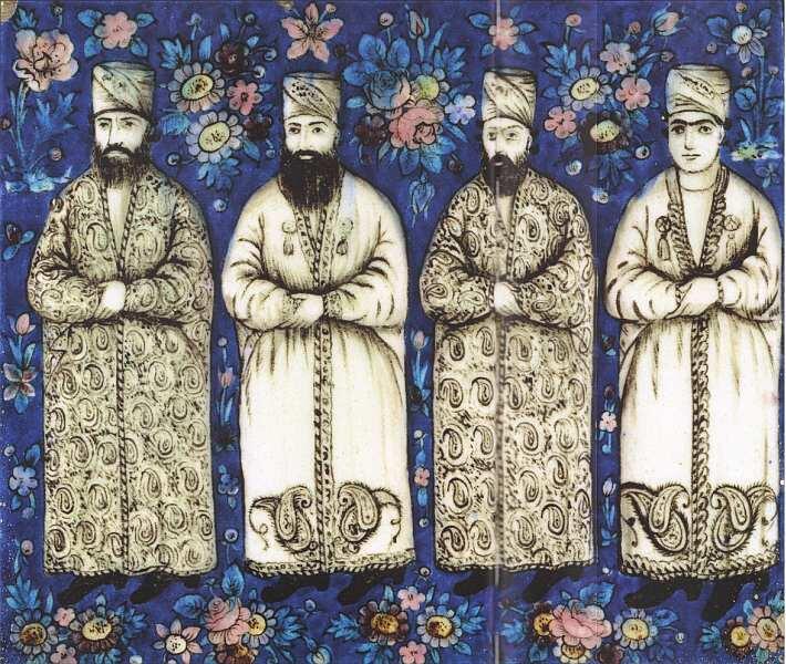 Литая плитка изразец Иран Середина XIX века Керамика 349x3x298 Эта - фото 22