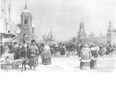 Москва Красная площадь в XIX веке С литографии Края Москвы края - фото 2