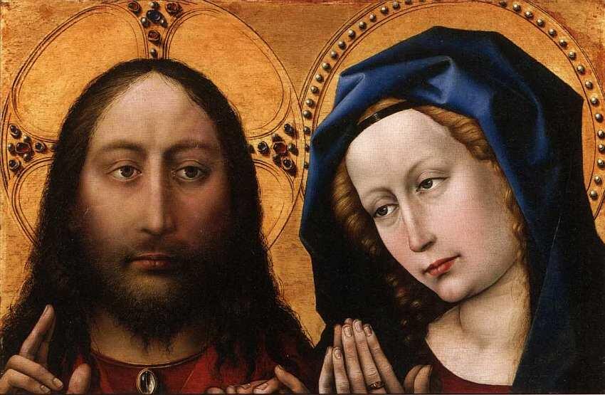 Робер Кампен Флемальский мастер около 137813801444 Христос и Дева Мария - фото 23