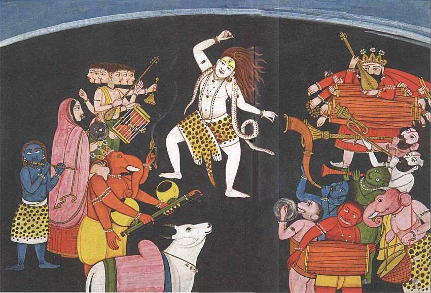 Танцующий Шива Чамба ХимачалПрадеш Конец XVIII века Бумага 21x295 - фото 77