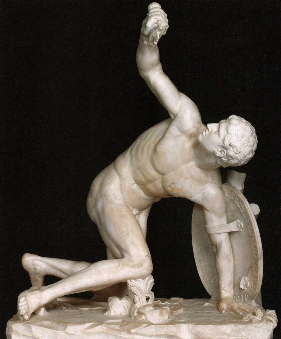 Статуя раненого воина I век Мрамор Высота 148 Античной частью данной - фото 13
