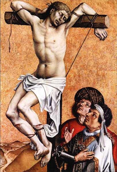 Мастер из Флемаля Робер Кампен около 13751444 Разбойник на кресте Около - фото 11