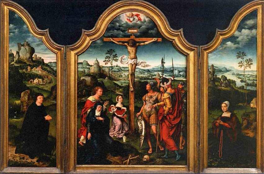 Йос ван Клеве около 148515401541 Распятие с донаторами Триптих Первая - фото 14