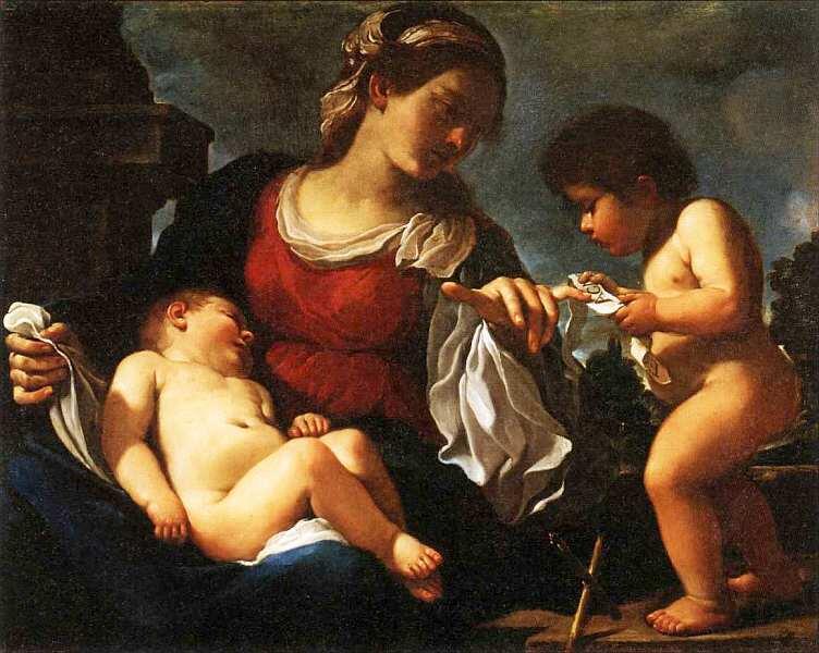 Гверчино Джованни Франческо Барбьери 15911666 Мадонна с младенцами Христом - фото 23