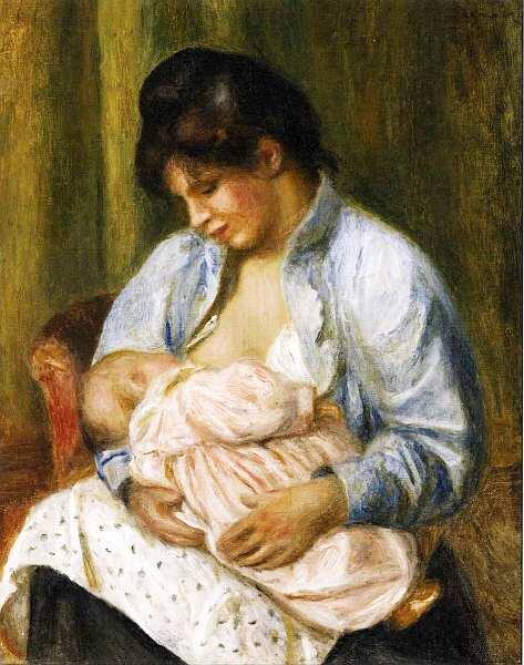 Пьер Огюст Ренуар 18411919 Женщина кормящая ребенка Около 1894 Холст - фото 70