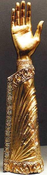 Реликварий мощевик в форме руки Около 1190 Серебро позолота выемчатая - фото 15