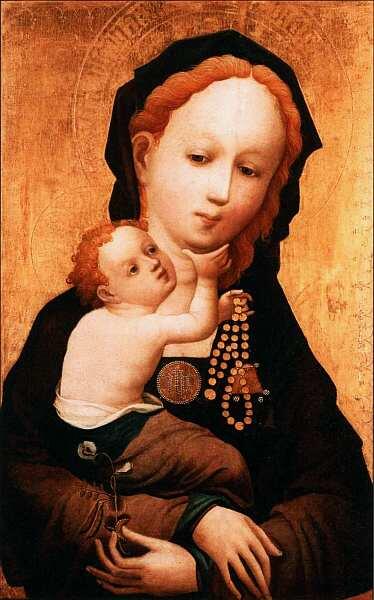 Мастер Святой Вероники активен 14051440 Мадонна с цветком сладкого горошка - фото 8
