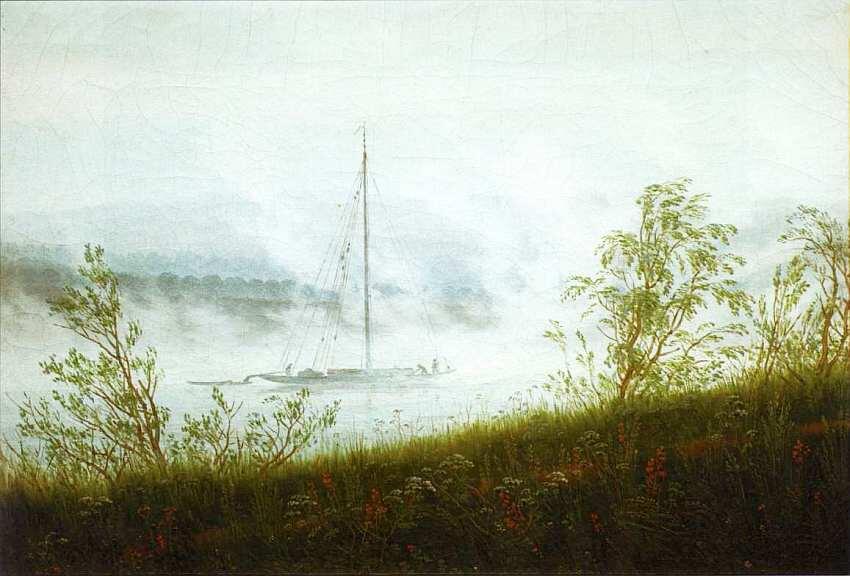 Каспар Давид Фридрих 17741840 Лодка на Эльбе в утреннем тумане До 1821 - фото 32