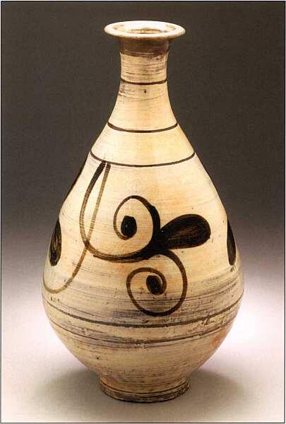 Корея Бутылка с орнаментом XVначало XVI века Керамика бледнозеленая - фото 14